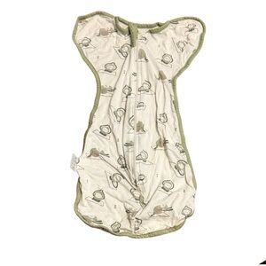 Baby Pajamas with Green White Monkey zip up kids sleep sack swaddle